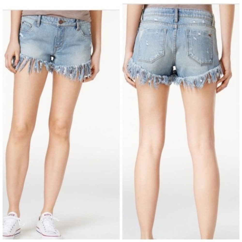 STS Light Blue Wash Distressed Denim Short
